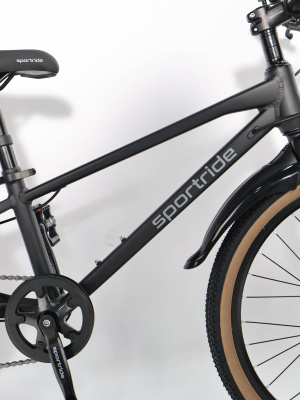 Подростковый велосипед SPORTRIDE AL 24 D (7 ск., рост OS) черный мат 2026 от магазина Адреналин