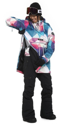 Куртка сноубордическая-анорак Ж Horsefeathers DERIN JACKET (polygons) от магазина Адреналин