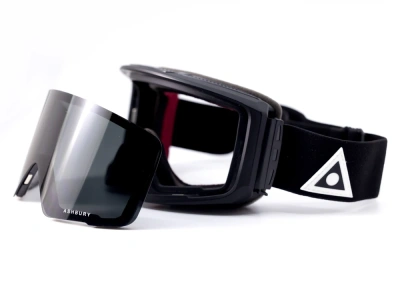 Горнолыжные очки со сменной линзой ASHBURY ARROW Black Triangle (DARK SMOKE LENS/YELLOW SPARE) от магазина Адреналин