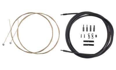 Комплект тормозных тросов с оплетками JAGWIRE MCK422 Mountain Pro Brake золото от магазина Адреналин
