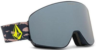 Очки горнолыжные со сменной линзой VOLCOM ODYSSEY CAMO SILVER CHROME lens/YELLOW bonus lens