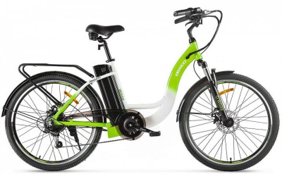 Электровелосипед  Eltreco White (Бело-зеленый-2422)