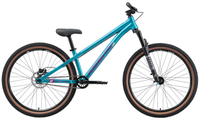 Стритовый велосипед Stark Pusher Pro HD (2025) еловый матовый/фиолетовый/белый