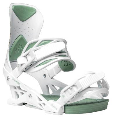 Картинка Крепления для сноуборда женские Jones Women's Aurora White/Art  от магазина Адреналин Крепления для сноуборда женские Jones Women's Aurora White/Art  от магазина Адреналин